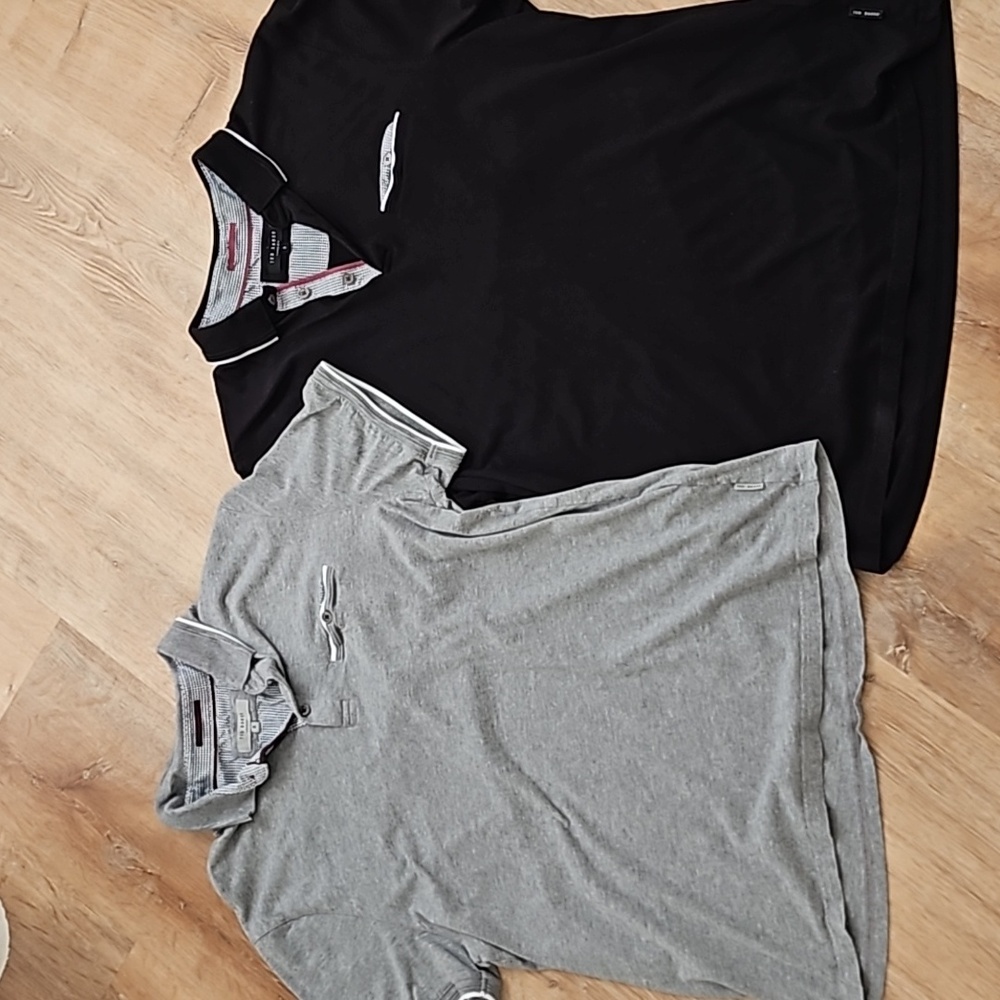 Ted Baker polo 2-pack, Size 5 (US Size L), black and gray
